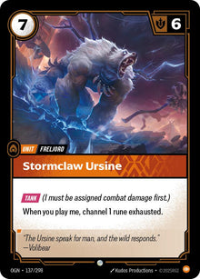 Riftbound - Carte Ursidé de la tempête Origines FR - Riot Games