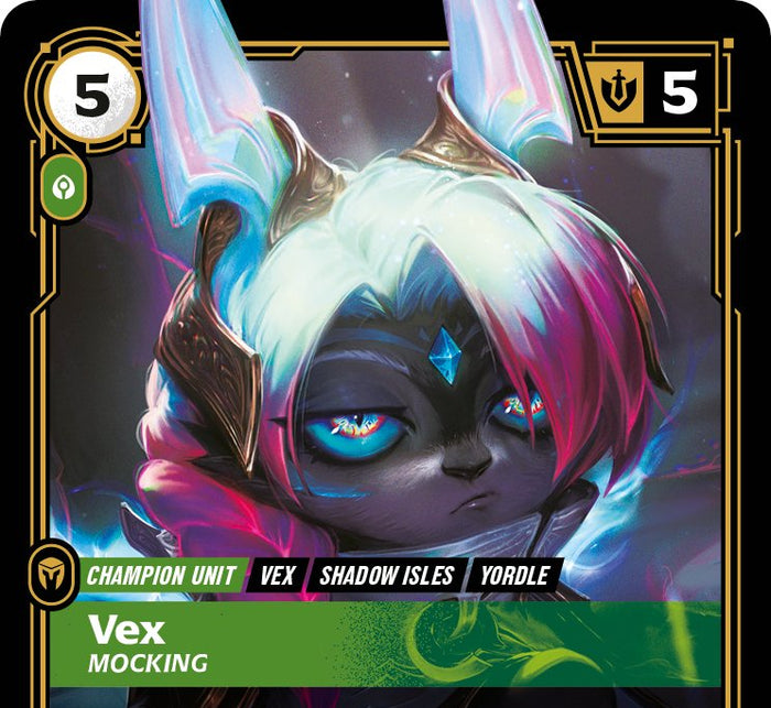 Riftbound - Carte Vex, Moqueuse V.2 Showcase Déchaînement FOIL FR