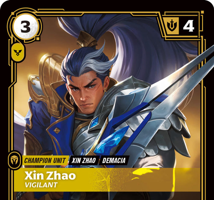 Riftbound - Carte Xin Zhao, Vigilant Armes Spirituelles FOIL FR